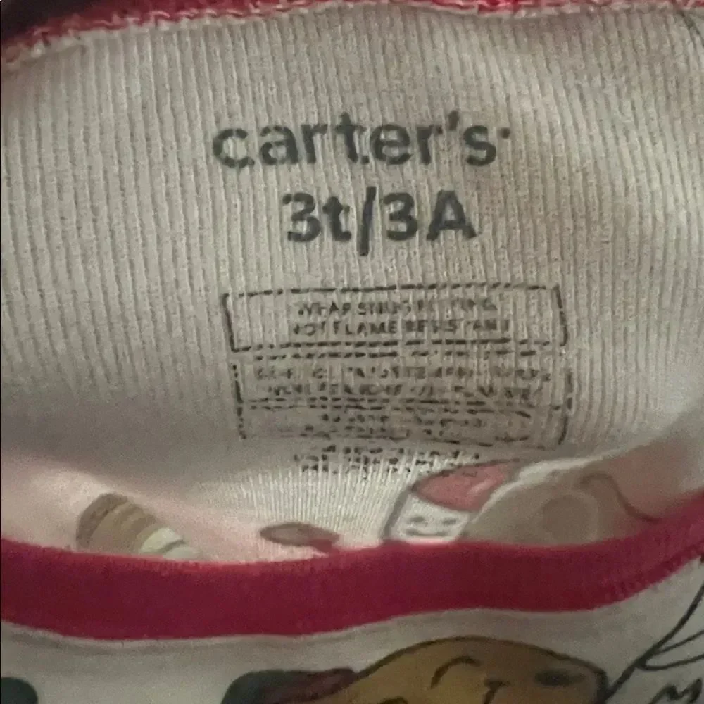 Carter's Red and White Pajama Top